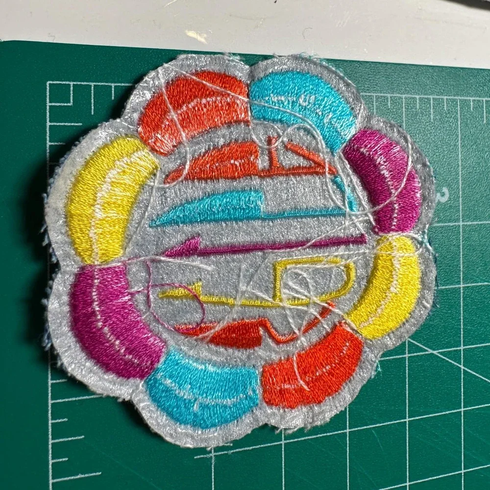 Groovy Flower‎ Power Patch, 70s Iron On, Retro Festival Patch, Y2K Psychedelic